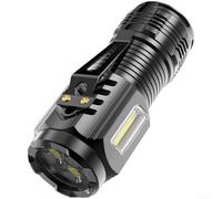 MeevrgR Lampe de poche 3 LED avec queue magnétique et charge de type C, lampe de poche compacte haute luminosité pour un éclairage portable fiable, lampe de poche rechargeable pour une utilisation en