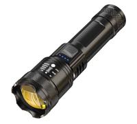MeevrgR Lampe torche rechargeable zoomable 1500 mAh avec batterie externe de type C, lanterne LED étanche IPX7 pour camping et randonnée en plein air B