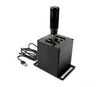 MeevrgR Levier de vitesse en alliage d'aluminium H-Pattern pour Logitech G27/G29 - Bouton en fibre de carbone, 6 vitesses + inverse, connecteur DB9 pour Sim Racing (7-HB045)