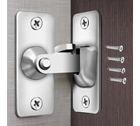 MeevrgR Loquet de porte en acier inoxydable à 90 degrés - 1 lot de bois en métal - Solide - Antirouille et longue durée de vie - Améliore la sécurité de vos lieux