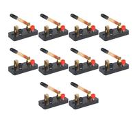 MeevrgR Lot de 10 disjoncteurs simples et doubles pour expériences électriques en classe, interrupteurs SPST avec mécanisme de type, borne à vis pour connexions sécurisées en cuivre