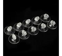 MeevrgR Lot de 10 ventouses pour aquarium, clips de fixation pour tube de pompe à air, convient aux tubes de 4 mm et 6 mm, ventouses en plastique transparent avec clip élastique pour verre