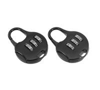MeevrgR Lot de 2 cadenas à combinaison à 3 chiffres 48 x 34 mm pour garder vos affaires en sécurité tout en les gardant protégées (noir)