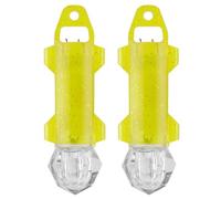 MeevrgR Lot de 2 leurres de pêche LED avec design multi-angles pour appât sous-marin, 8,7 x 3 cm, jusqu'à 200 m de profondeur, lot de 2 (blanc, rouge, bleu, vert)