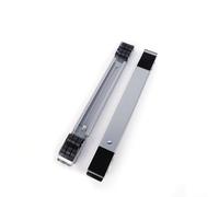 MeevrgR Lot de 2 roulettes réglables pour appareils électroménagers robustes avec 24 roues en polyéthylène, capacité de 300 kg, base extensible de 46 à 71 cm pour rondelles (argent)