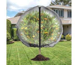 MeevrgR Lot de 2 sacs en maille fine en polyéthylène avec fermeture éclair et cordon de serrage pour arbres fruitiers, protection contre les intempéries pour légumes, barrière contre les oiseaux pour