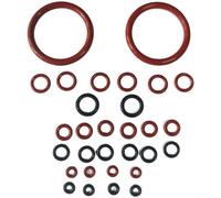 MeevrgR Lot de 30 bagues d'étanchéité en silicone pour machines à café Saeco, Spide et Gaggia, 7 tailles différentes, joints rouges et noirs pour éviter les fuites et installation facile