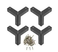 MeevrgR Lot de 4 boîtes à bijoux en bois de 33 mm - 33 x 33 x 33 mm - Protégez votre table ou votre caisse en bois contre les dommages - Si vous aimez l'ancienne mode (noir)