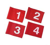 MeevrgR Lot de 4 drapeaux de golf imperméables, couleur facilement visible pour l'entraînement en plein air, légers pour jugement de la direction du vent, design pratique pour les jardins et les verts