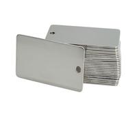 MeevrgR Lot de 50 étiquettes de plantes en aluminium argenté à trou unique 9 x 5 x 3 cm, 50 pièces en aluminium argenté pour crayons ou autres objets, tests de pot et plus encore qui ne sont pas