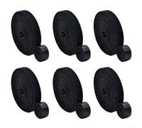 MeevrgR Lot de 6 attaches réutilisables en nylon pour plantes d'intérieur et d'extérieur, 1 cm x 5 m, bande de liaison multifonction (noir)