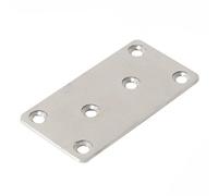 MeevrgR Lot de 6 équerres d'angle en bois pour meubles - 40 x 80 mm - Trous en bois et acier inoxydable - Caractéristiques : acier inoxydable brossé pour éviter toute déformation