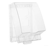 MeevrgR Lot de 86 caches de prise murale d'extérieur résistants aux intempéries - Boîte étanche pour la pluie - Ajustement sécurisé - Facile à installer - Noir, bleu, doré (transparent)