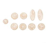 MeevrgR Lot de 9 incrustations de boutons de e saxophone pour soprano, alto et ténor | Plastique froid au toucher en beige, bleu, marron pour un confort amélioré et une installation facile (beige