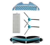 MeevrgR Maintenance Essentials Kit brosse latérale et filtre de rechange pour Cecotec pour Conga 1290 1590, comprend 1 brosse principale + 1 filtre + 1 chiffon + 1 paire de brosses latérales