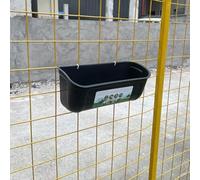 MeevrgR Mangeoire à suspendre pour poulets, canards, oies, animaux de la ferme - Grande capacité - 29,8 x 12 x 12,5 cm - Noir