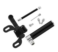 MeevrgR Mini pompe à vélo pour montagne et basket-ball, pompe à air portable haute pression 120 PSI avec double compatibilité de valve, gonfleur en alliage d'aluminium noirH10