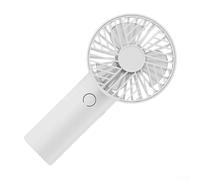 MeevrgR Mini ventilateur portable rechargeable avec support de téléphone - Dispositif de refroidissement turbo silencieux pour bureau, bibliothèque, étude, utilisation à domicile (blanc)