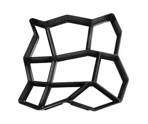 MeevrgR Moule en plastique pour pavage de béton pour allée de jardin, allée, marchepied, 35 x 35 x 3,6 cm, réutilisable, noir
