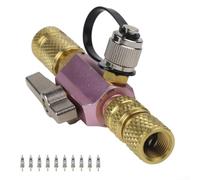 MeevrgR Outil de retrait de noyau de valve CVC - Double joint torique de valve à boisseau sphérique 6,35 mm et 5/16" compatible avec 10 noyaux de rechange pour systèmes R410A et R22