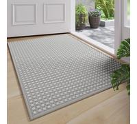 MeevrgR Paillasson absorbant à séchage rapide, profil bas, dos antidérapant qui capture la saleté et l'humidité, antidérapant pour carrelage en bois dur et diverses surfaces de sol (gris, 60 x 90 cm)