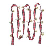 MeevrgR Pendentif de Noël en forme de cloche avec nœud - Élégante décoration de vacances de 2,7 m avec accents métalliques - Décoration en tissu fabriqué à la main pour arbres, couronnes et cadeaux (C