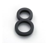 MeevrgR Plaque d'immatriculation de porte en résine ABS Noir brillant 6 cm