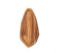 MeevrgR Plateau de service en bois naturel pour petit déjeuner, collations et café, assiette à thé décorative pour maison, fête, mariage, plat en bois poli à la main pour présentations organisées (S)