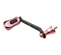 MeevrgR Poignée de culbuteur simple en fibre de carbone avec bouton creux de 70 mm pour moulinet Shimano/Stella/Vanford/TwinPower/Cardiff/Stradic/Ultegra/Sahara/Miravel/Nasci/Aero/Sephia (rose)