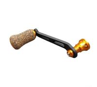 MeevrgR Poignée de moulinet rotatif pour bras à bascule simple en fibre de carbone Daiwa Fuego/Salamandura (70 mm) 2 roulements (38 x 21 mm) (doré)