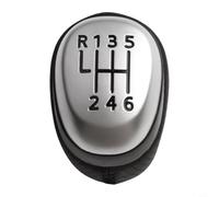 MeevrgR Pommeau de levier de vitesse manuel pour Renault avec design élégant noir et argenté, ajustement parfait pour Megane MK4 BFB 2016-On, 2015-2022 et Talisman 2015-2022 (6-noir)
