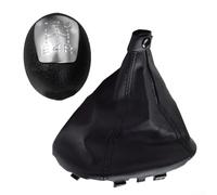 MeevrgR Pommeau de levier de vitesse pour Iveco Daily 4 IV 2006-2011, plastique + cuir PU, noir, 15 x 10 x 5 cm, 6 vitesses, conduite à gauche, installation facile (5 vitesses)