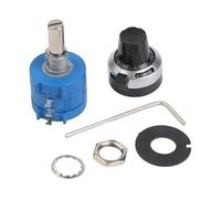 MeevrgR Potentiomètre réglable 10K Ohm 10 tours avec cadran de comptage pour bouton rotatif, matériau en fer, 5 x 3 x 3 cm, avec rondelle, écrou et clé