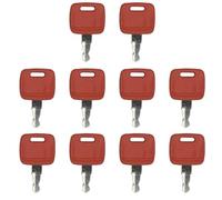 MeevrgR RE183935 Lot de 10 clés d'allumage pour tracteur de chargeur, lot de 10 pièces de rechange pour RE71557 RE43492, métal et plastique, compatible avec pelleteuse et chargeuse