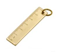 MeevrgR Règle en laiton de 6 cm pour porte-clés | Outil de mesure poli à la main de 15 mm de large pour les tâches rapides à courte portée