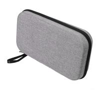 MeevrgR Sac de raquette de tennis de table - Coque rigide en EVA pour 2 pagaies + 6 balles rembourrées en tissu Oxford - Dragonne - Fermeture éclair bidirectionnelle - Gris