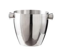 MeevrgR Seau à glace isotherme en acier inoxydable à double paroi pour vin, bière, champagne avec large ouverture et deux poignées pour KTV Party 18 x 14 cm