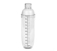 MeevrgR Shaker à cocktail en plastique avec pilon, échelle de mesure transparente pour thé aux bulles, limonade, vin et boissons, mélangeur PC résistant aux chocs pour la maison et le magasin (1 000)