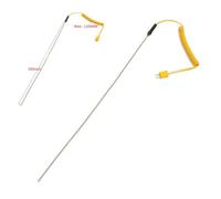 MeevrgR Sonde thermocouple de type K pour contrôleur de température -50°C à 1200°C, longueur de sonde 100mm/300mm/500mm, compatible avec thermomètres numériques de type K 500mm