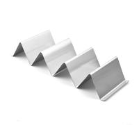 MeevrgR Support à tacos en acier inoxydable pour 4 coquilles, plateau robuste pour four, gril, lave-vaisselle, serveur vertical pour tortillas dures et douces, outil de cuisine pour maison, restaurant