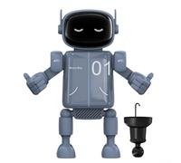 MeevrgR Support de téléphone portable innovant en forme de robot amusant, équipé d'un système de verrouillage par gravité fiable pour plus de sécurité (bleu)