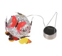 MeevrgR Suspension solaire à suspendre en forme de papillon - Décoration de jardin en fer forgé - Éclairage extérieur pour allée de jardin - 55 cm de haut