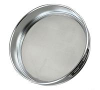 MeevrgR Tamis de test de laboratoire de 20 cm avec maille 304 SS, ouvertures de maille 10-100 - Cadre chromé pour analyse de poudre et de matériaux (100 mailles)