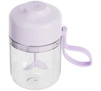 MeevrgR Tasse à mélanger électrique automatique de 400 ml, avec un seul bouton, pour café, protéine, poudre de type C, bouteille shaker portable (violet clair)