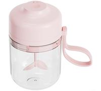 MeevrgR Tasse à mélanger électrique automatique de 400 ml avec un seul bouton pour café, protéine, poudre de type C, bouteille shaker portable (rose)