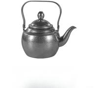 MeevrgR Théière rétro en acier inoxydable avec passoire intégrée, bouilloire à café de grande capacité pour la cuisine, la salle à manger, détails gris flocon de neige pour l'infusion du thé et du
