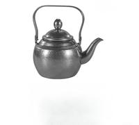 MeevrgR Théière rétro en acier inoxydable avec passoire intégrée, bouilloire à café de grande capacité pour la cuisine, la salle à manger, détails gris flocon de neige pour l'infusion du thé et du