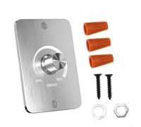 MeevrgR Variateur d'intensité LED 12 V - Bouton de contrôle rotatif (0 à 100 % sans scintillement) compatible avec les lumières LED/à incandescence Montage sur panneau en aluminium pour camping-car
