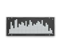 MeevrgR VU mètre stéréo 32 bits LED Analyseur de spectre musical avec réveil et affichage de la température pour l'analyse du signal audio, kit de bricolage (pièces)