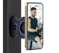 meexzoom Support de téléphone magnétique pour salle de sport, rotation à 360 °, réglable, accessoires de gym, se fixe aux surfaces métalliques, essentiels de gym pour homme et femme